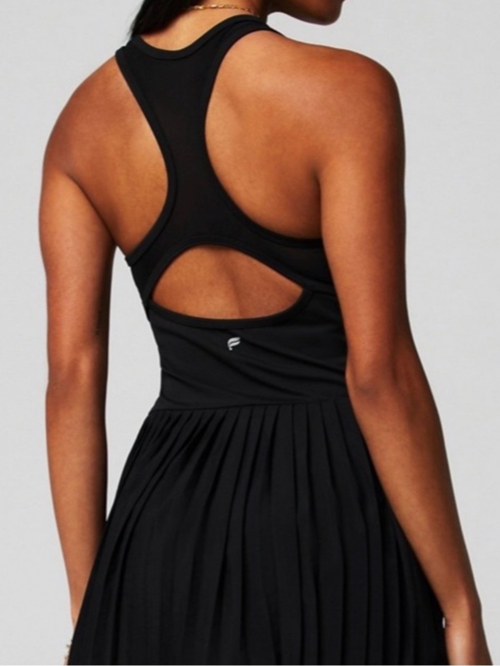 Fabletics Hot Shot Pleated Black Mini Dress Black Size XXL / 1X - Picture 5 of 10
